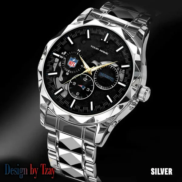 New England Patriots Business Watch For Men Automatic Mechanical Stainless Steel Band 2025 SPTDMW662 - Image 2