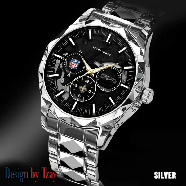 New Orleans Saints Business Watch For Men Automatic Mechanical Stainless Steel Band 2025 SPTDMW663 - Image 5