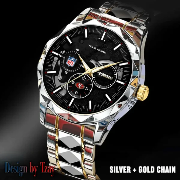 San Francisco 49ers Business Watch For Men Automatic Mechanical Stainless Steel Band 2025 SPTDMW668 - Image 4