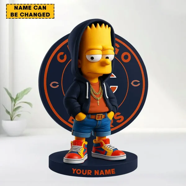 Chicago Bears Football US team Cool Cartoon Character Acrylic Block SPTFTAB050 - Image 2