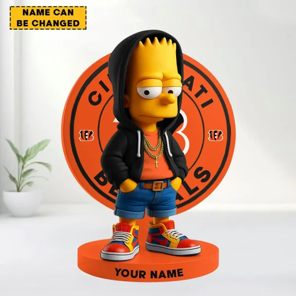 Cincinnati Bengals Football US team Cool Cartoon Character Acrylic Block SPTFTAB051 - Image 2