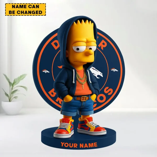 Denver Broncos Football US team Cool Cartoon Character Acrylic Block SPTFTAB053 - Image 2