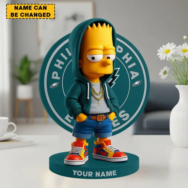 Philadelphia Eagles Football US team Cool Cartoon Character Acrylic Block SPTFTAB059