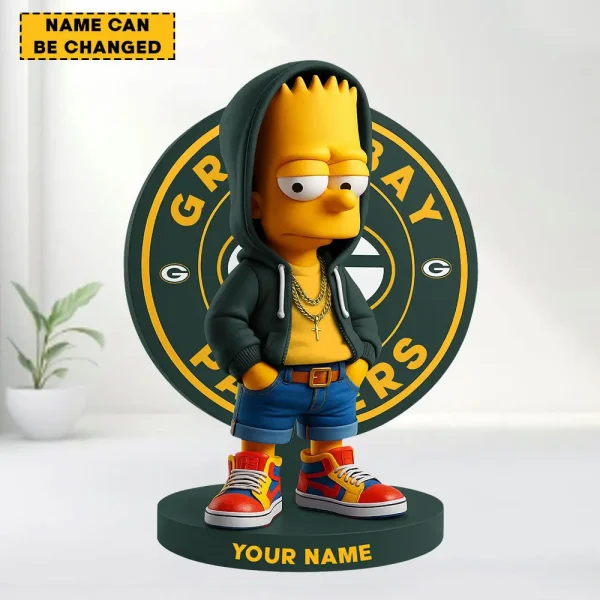 Green Bay Packers Football US team Cool Cartoon Character Acrylic Block SPTFTAB064 - Image 2