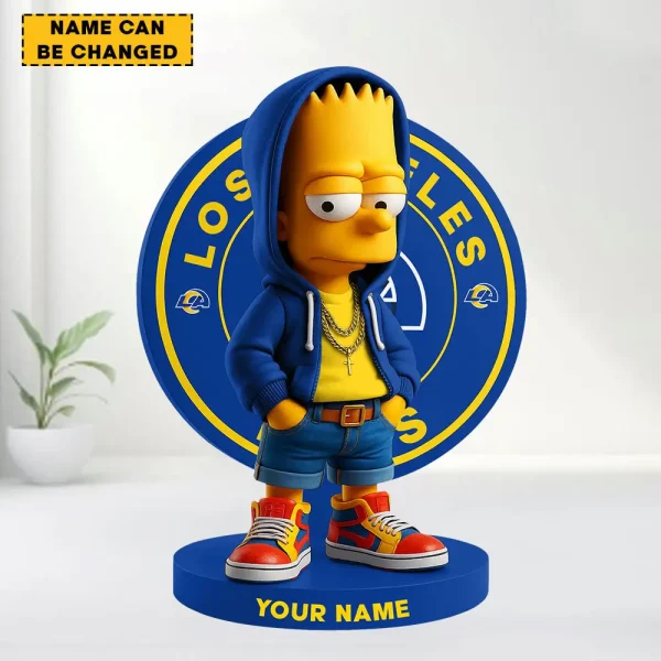 Los Angeles Rams Football US team Cool Cartoon Character Acrylic Block SPTFTAB066 - Image 2