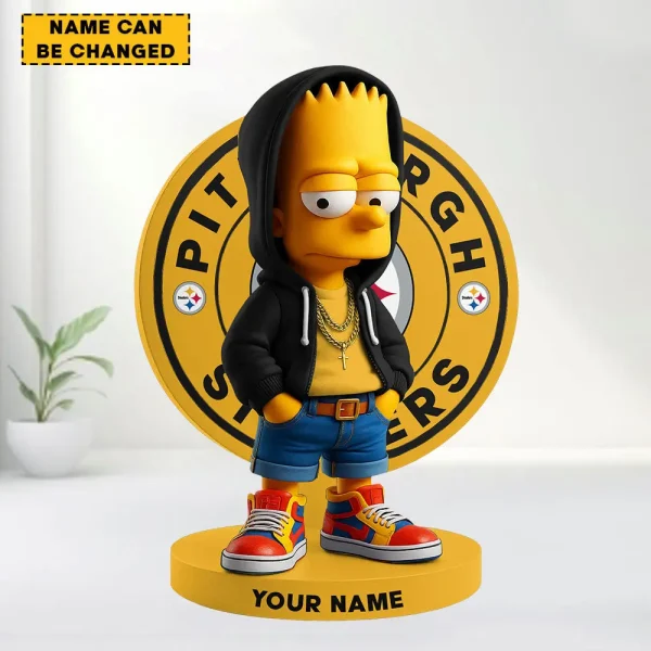 Pittsburgh Steelers Football US team Cool Cartoon Character Acrylic Block SPTFTAB069 - Image 2