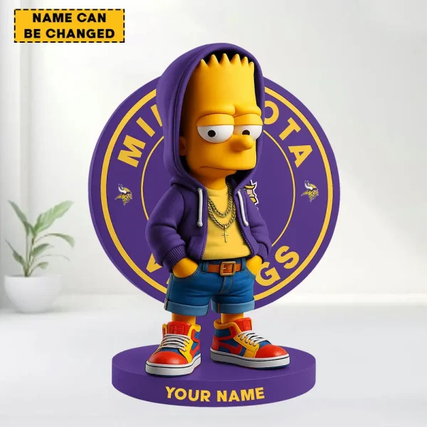 Minnesota Vikings Football US team Cool Cartoon Character Acrylic Block SPTFTAB072 - Image 2