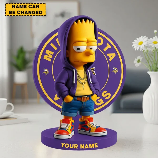 Minnesota Vikings Football US team Cool Cartoon Character Acrylic Block SPTFTAB072