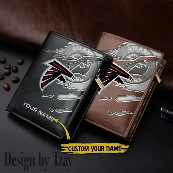 Atlanta Falcons Leather Vertical Men Wallet Gifts For Fans SPTLVW821
