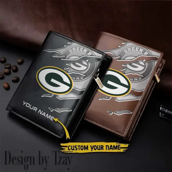 Green Bay Packers Leather Vertical Men Wallet Gifts For Fans SPTLVW831