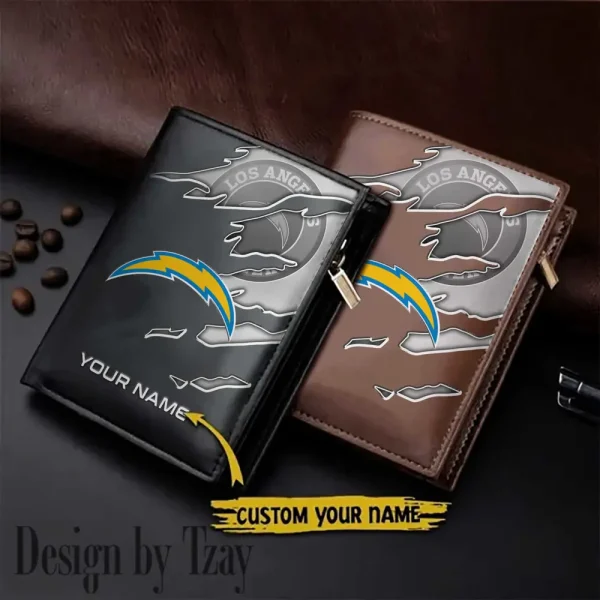 Los Angeles Chargers Leather Vertical Men Wallet Gifts For Fans SPTLVW837