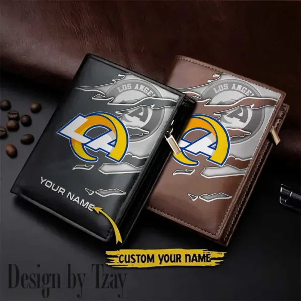 Los Angeles Rams Leather Vertical Men Wallet Gifts For Fans SPTLVW838