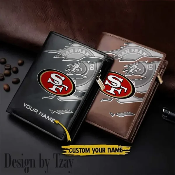 San Francisco 49ers Leather Vertical Men Wallet Gifts For Fans SPTLVW847
