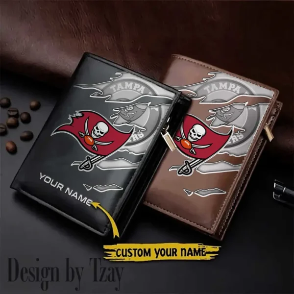 Tampa Bay Buccaneers Leather Vertical Men Wallet Gifts For Fans SPTLVW851
