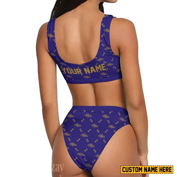 Baltimore Ravens Women's Sport Two-Piece Swimsuit New 2025 SPTSBNS003 - Image 2