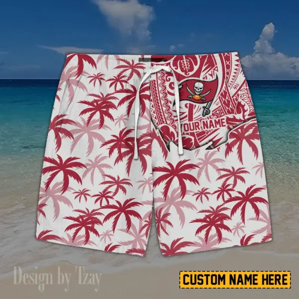 Tampa Bay Buccaneers Button Shirt And Short Summer Holiday Gift For Sports Enthusiast AZCBS174 - Image 2