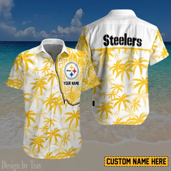 Pittsburgh Steelers Button Shirt And Short Summer Holiday Gift For Sports Enthusiast AZCBS177