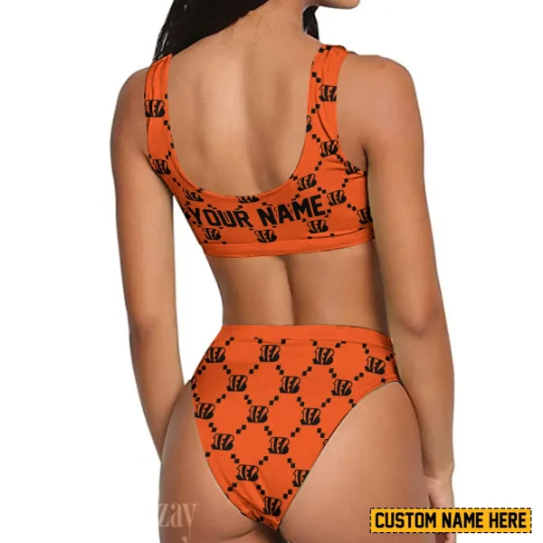 Cincinnati Bengals Women's Sport Two-Piece Swimsuit New 2025 SPTSBNS007 - Image 2