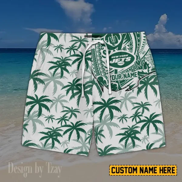 New York Jets Button Shirt And Short Summer Holiday Gift For Sports Enthusiast AZCBS179 - Image 2