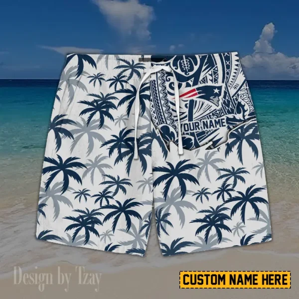 New England Patriots Button Shirt And Short Summer Holiday Gift For Sports Enthusiast AZCBS182 - Image 2