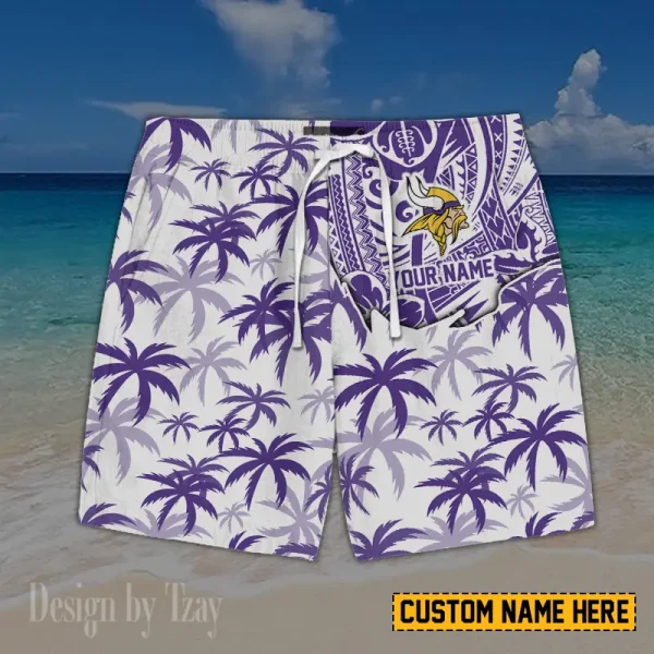 Minnesota Vikings Button Shirt And Short Summer Holiday Gift For Sports Enthusiast AZCBS183 - Image 2