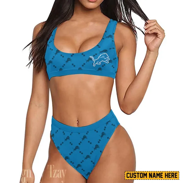 Detroit Lions Women's Sport Two-Piece Swimsuit New 2025 SPTSBNS011