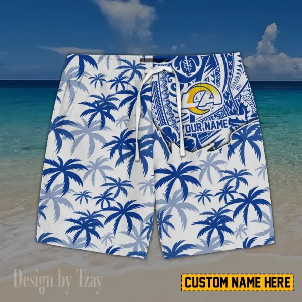 Los Angeles Rams Button Shirt And Short Summer Holiday Gift For Sports Enthusiast AZCBS185 - Image 2