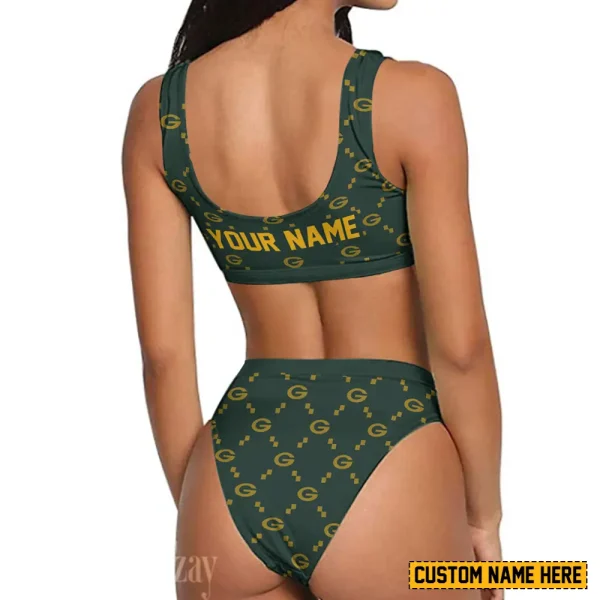 Green Bay Packers Women's Sport Two-Piece Swimsuit New 2025 SPTSBNS012 - Image 2