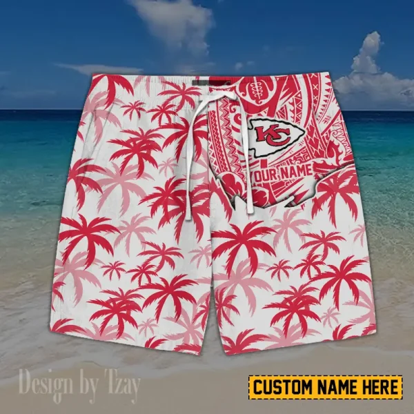 Kansas City Chiefs Button Shirt And Short Summer Holiday Gift For Sports Enthusiast AZCBS188 - Image 2