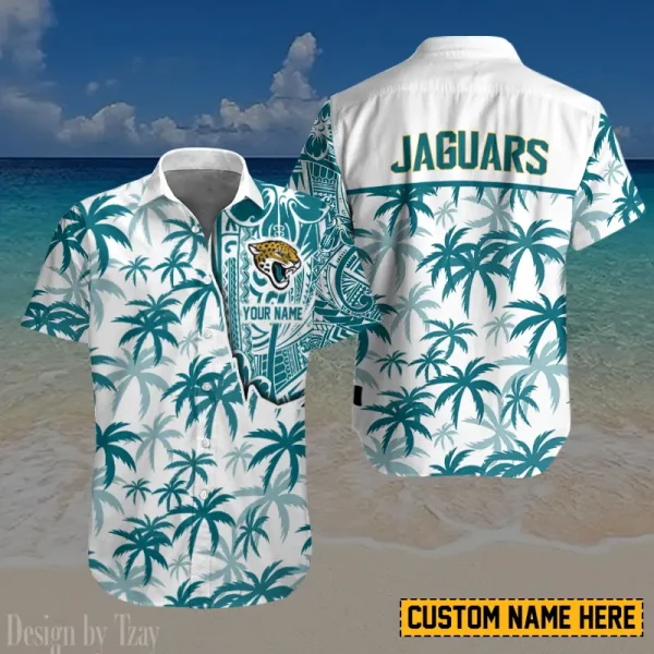 Jacksonville Jaguars Button Shirt And Short Summer Holiday Gift For Sports Enthusiast AZCBS189