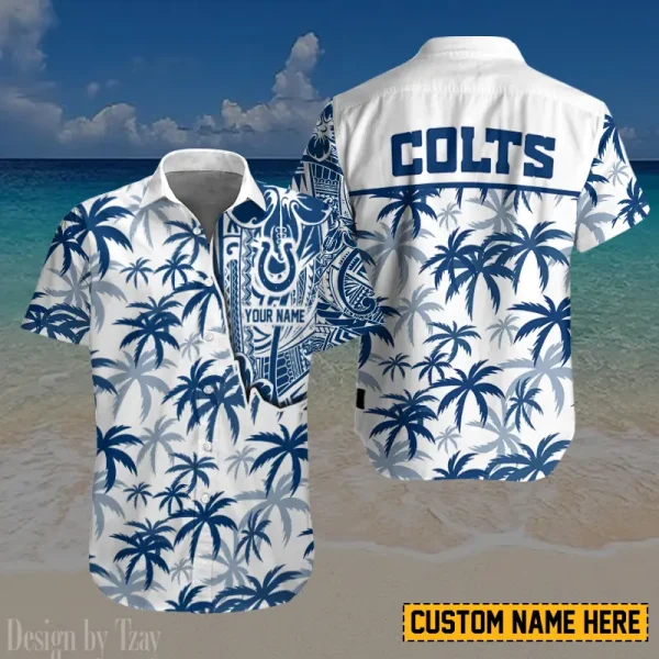Indianapolis Colts Button Shirt And Short Summer Holiday Gift For Sports Enthusiast AZCBS190