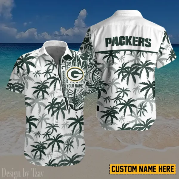 Green Bay Packers Button Shirt And Short Summer Holiday Gift For Sports Enthusiast AZCBS192