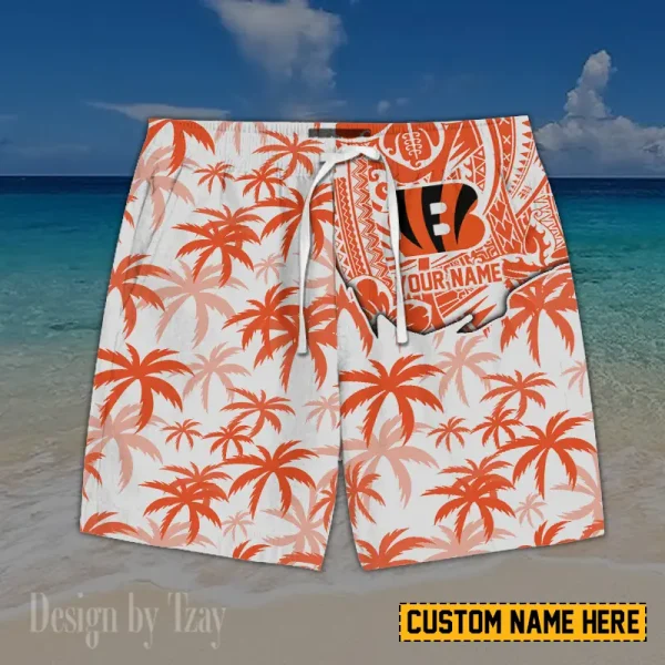 Cincinnati Bengals Button Shirt And Short Summer Holiday Gift For Sports Enthusiast AZCBS197 - Image 2