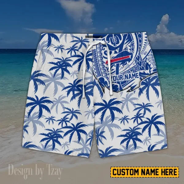 Buffalo Bills Button Shirt And Short Summer Holiday Gift For Sports Enthusiast AZCBS200 - Image 2