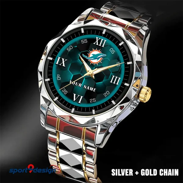 Miami Dolphins Luxury Diamond Men Wristwatch Trending 2025 SPTDMW117 - Image 5