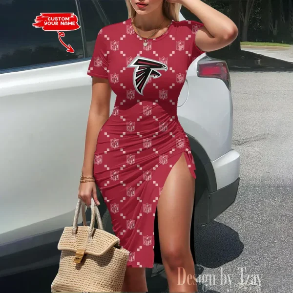 Atlanta Falcons Women's Slit Bodycon Dress New 2025 S9SBD134