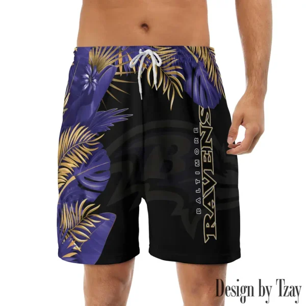 Baltimore Ravens Casual Men's Drawstring Shorts Trending 2025 BGSHORT319