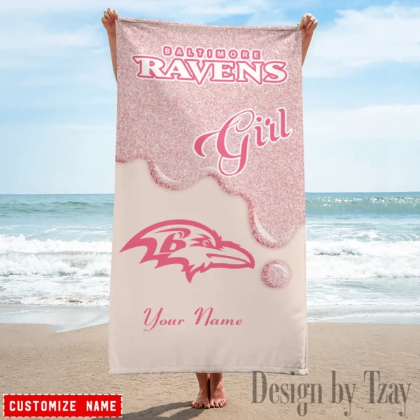 Baltimore Ravens NFL Beach Towels New 2025 AZBTOWEL522 - Image 3