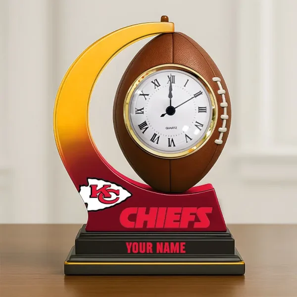 Kansas City Chiefs New Acrylic Clock Plaque For Home SPTACP025 - Image 2