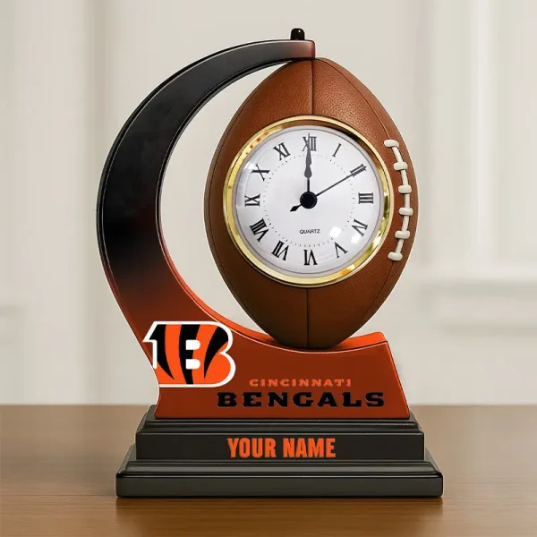 Cincinnati Bengals New Acrylic Clock Plaque For Home SPTACP028 - Image 2