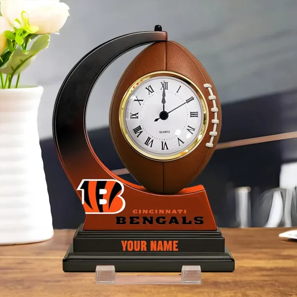 Cincinnati Bengals New Acrylic Clock Plaque For Home SPTACP028