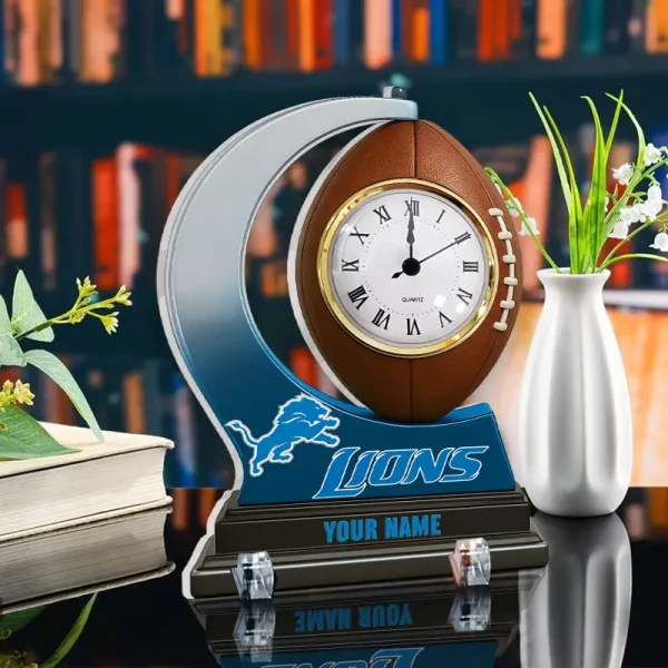 Detroit Lions New Acrylic Clock Plaque For Home SPTACP035 - Image 2