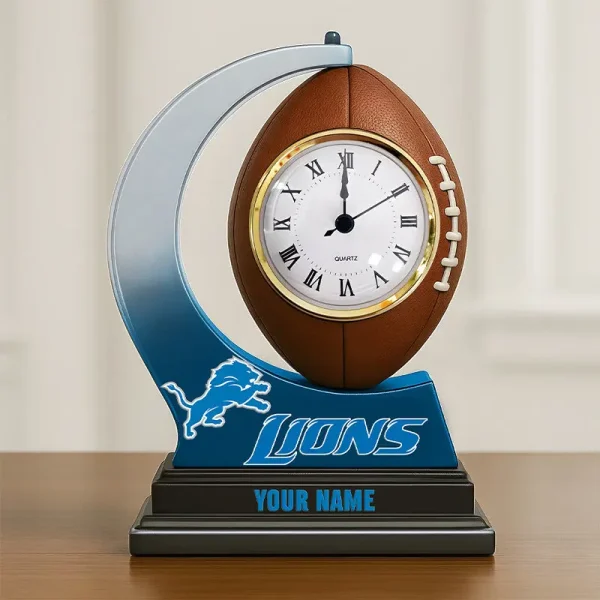 Detroit Lions New Acrylic Clock Plaque For Home SPTACP035 - Image 3