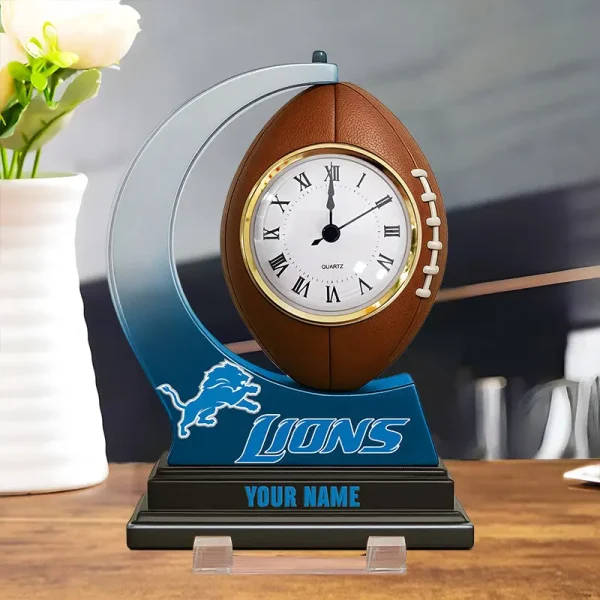 Detroit Lions New Acrylic Clock Plaque For Home SPTACP035