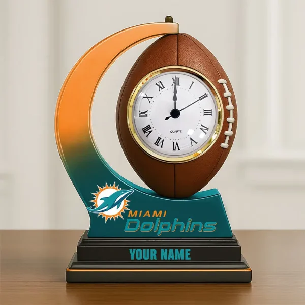 Miami Dolphins New Acrylic Clock Plaque For Home SPTACP038 - Image 2