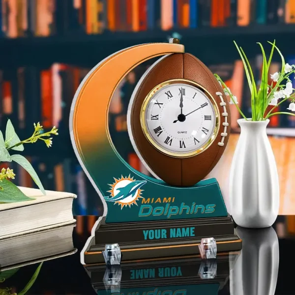 Miami Dolphins New Acrylic Clock Plaque For Home SPTACP038 - Image 3
