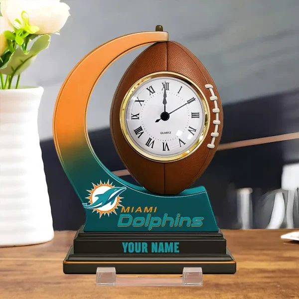 Miami Dolphins New Acrylic Clock Plaque For Home SPTACP038