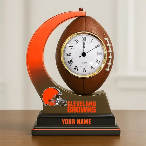 Cleveland Browns New Acrylic Clock Plaque For Home SPTACP050 - Image 3
