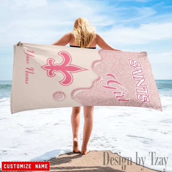 New Orleans Saints NFL Beach Towels New 2025 AZBTOWEL533 - Image 2