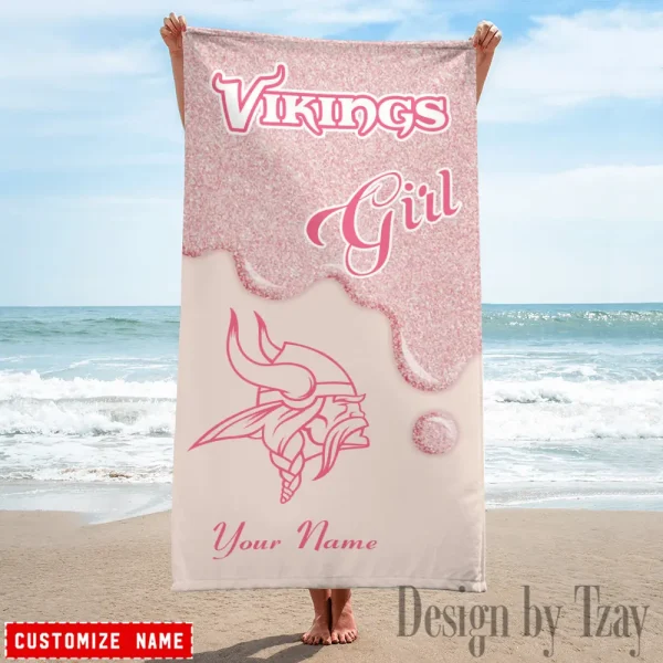 Minnesota Vikings NFL Beach Towels New 2025 AZBTOWEL535 - Image 3